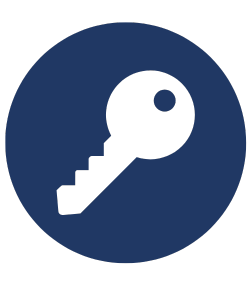 Decorative key icon. Decorative key icon.