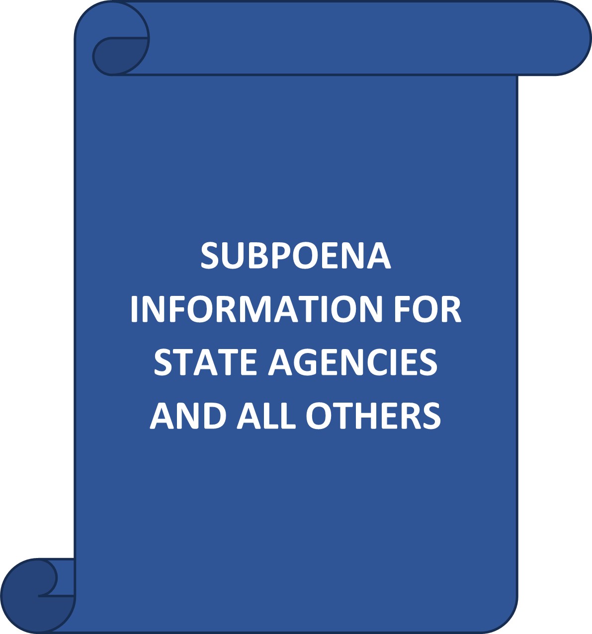 This graphic provides a link to requesting subpoenas for state employees and investigators